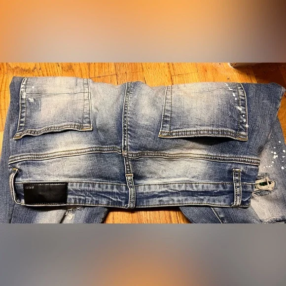 Amiri- Green Ripped Jeans